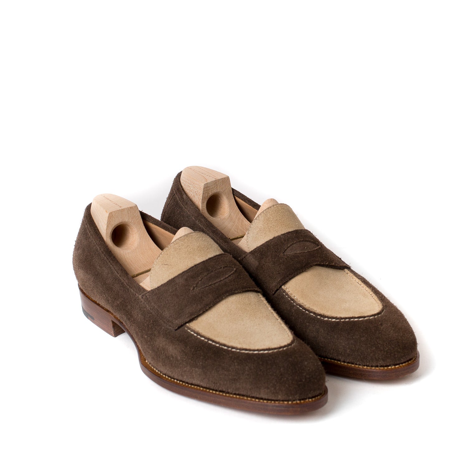 Loafer "Dress Spectator" aus zweifarbigem Rauhleder - reine Handarbeit